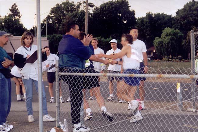 Fast runners, blurry shot