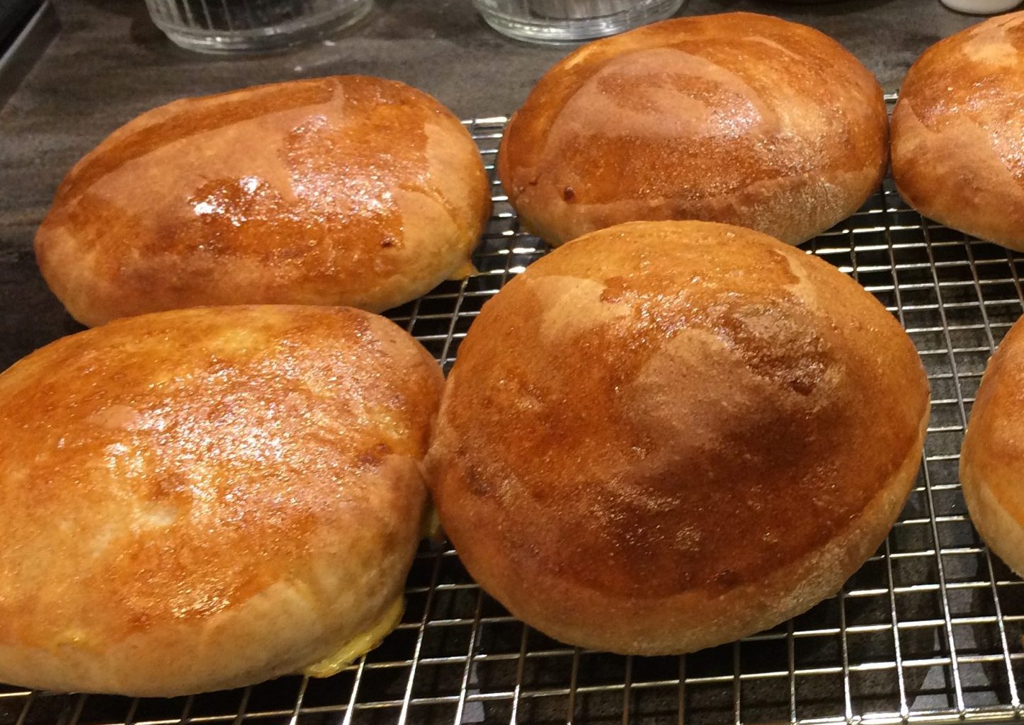 No-Knead Hamburger Buns